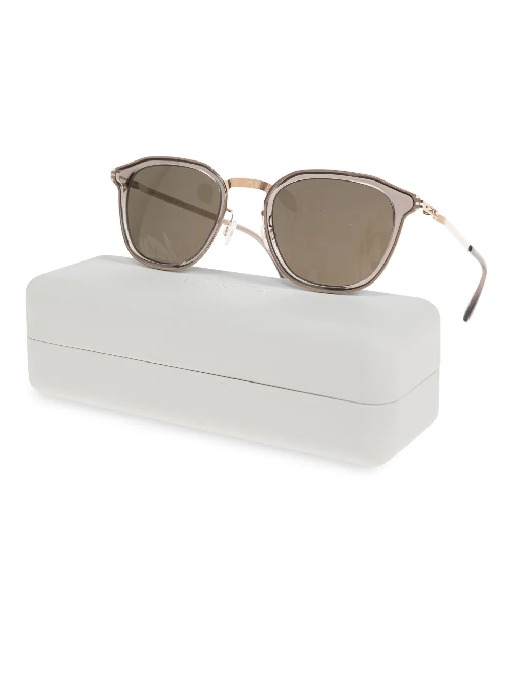 Mykita Zonnebril met ovalen montuur Goud