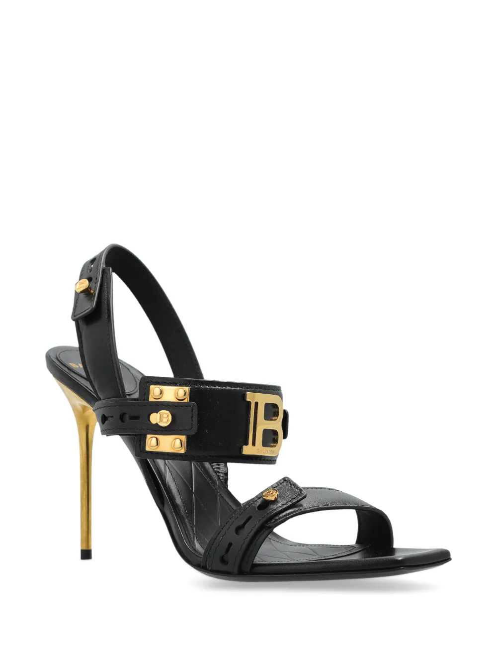 Balmain 100mm leather sandals - Zwart