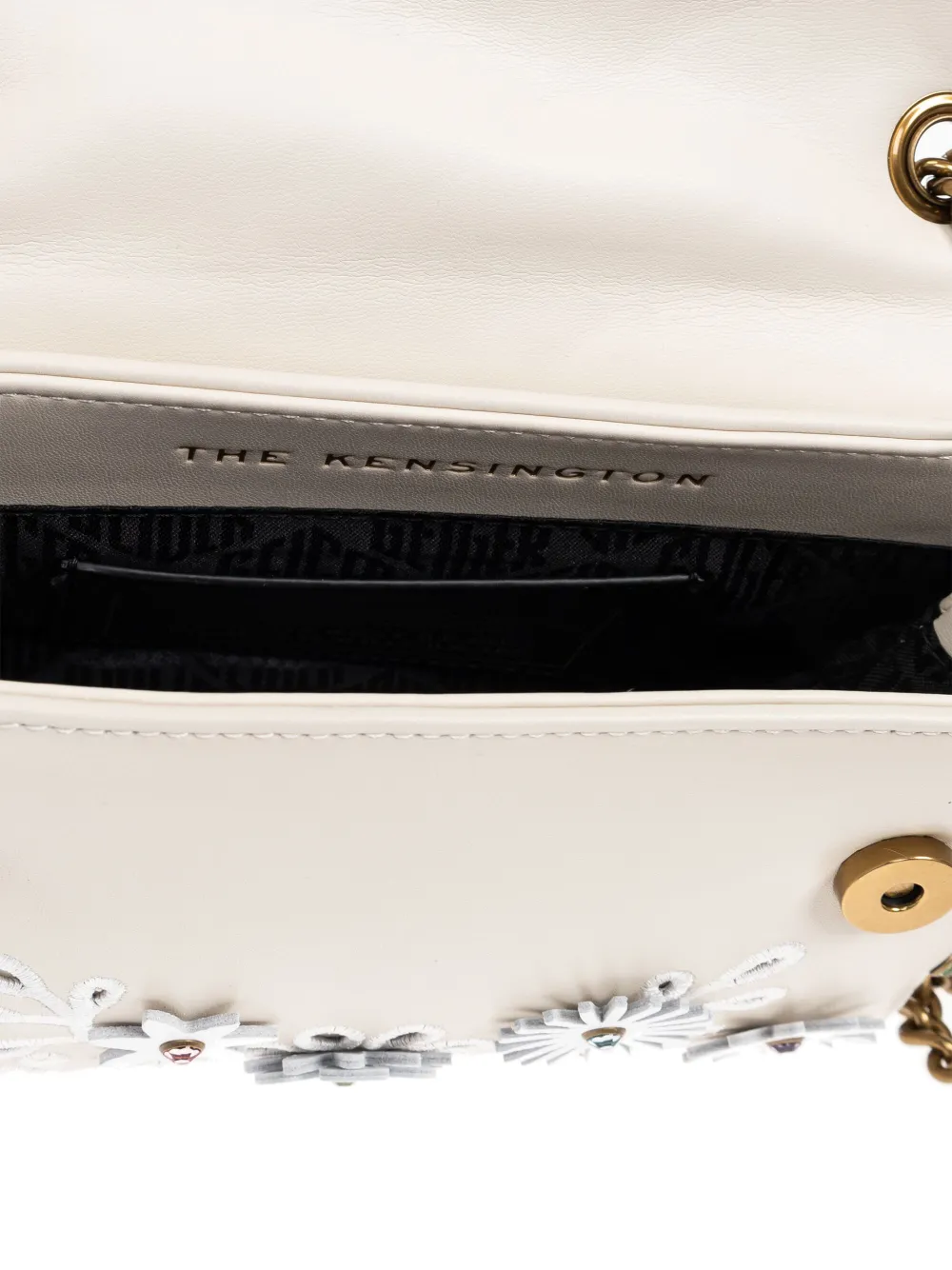 Kurt Geiger Kensington Flower Cross Body Bag In Nude