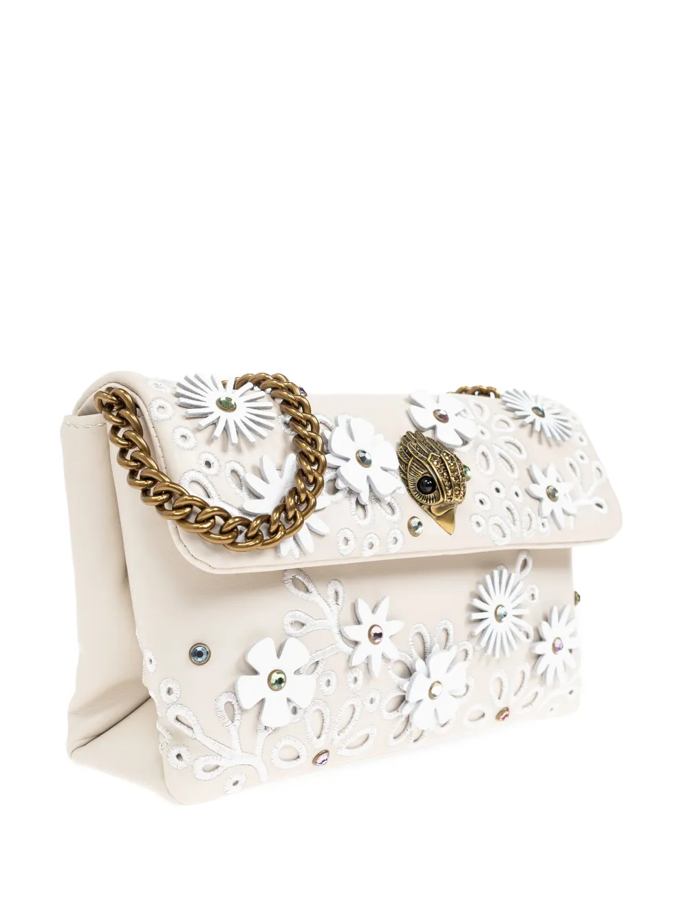 Kurt Geiger Kensington Flower Cross Body Bag In Nude