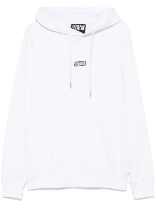 Hoodie à plaque logo - Versace Jeans Couture - Modalova