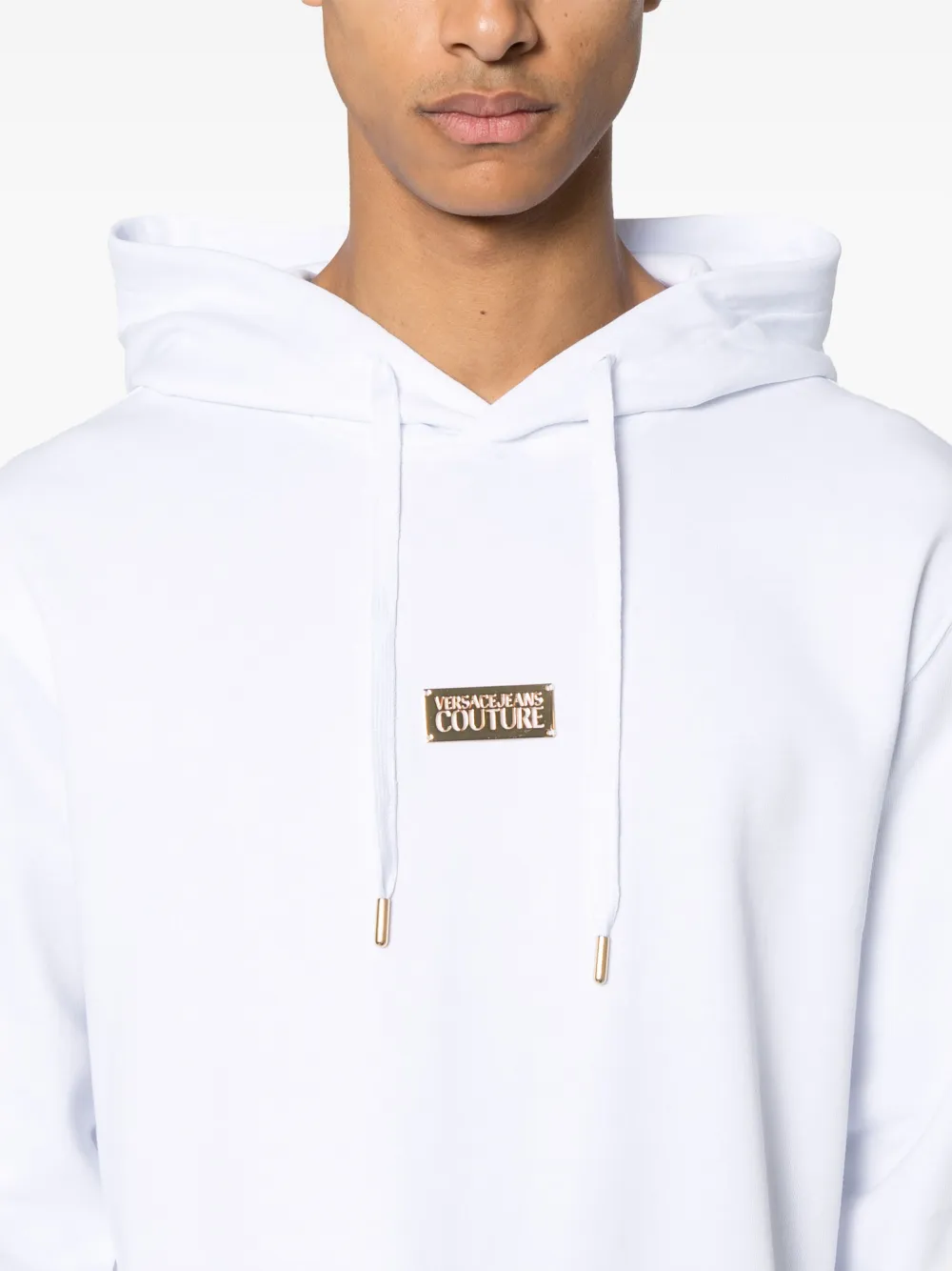 Versace Jeans Couture ロゴプレート パーカー | ホワイト