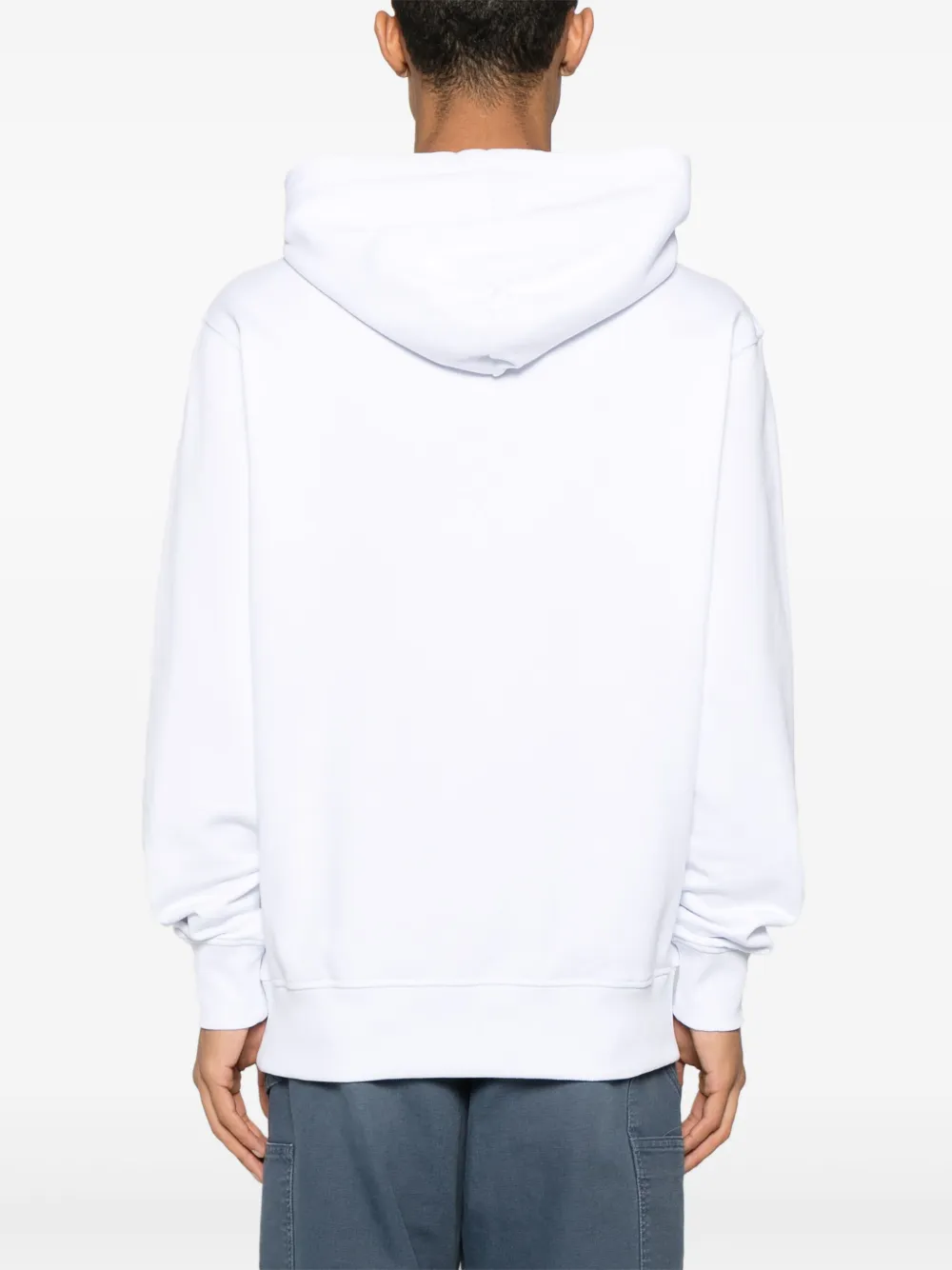 VERSACE JEANS COUTURE LOGO-PLAQUE HOODIE