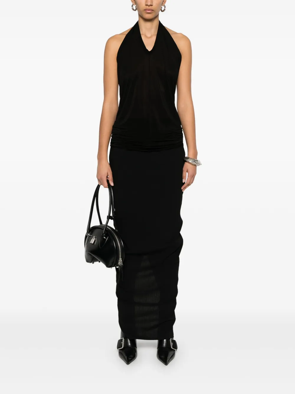 Rick Owens Soft Pillar maxi-rok - Zwart