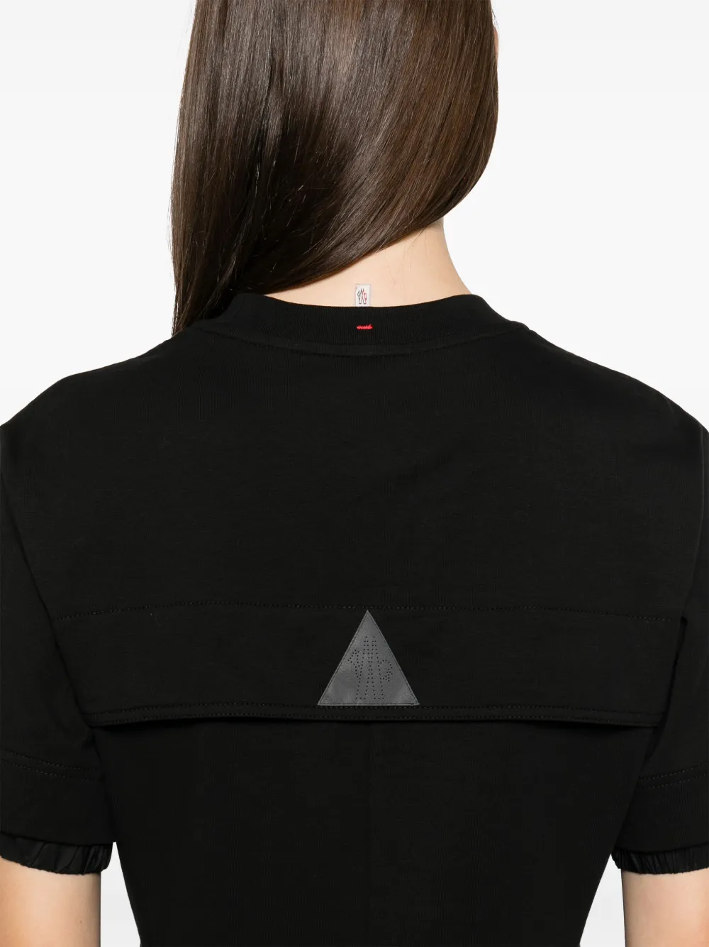 Moncler Grenoble Katoenen T-shirt met logopatch Zwart