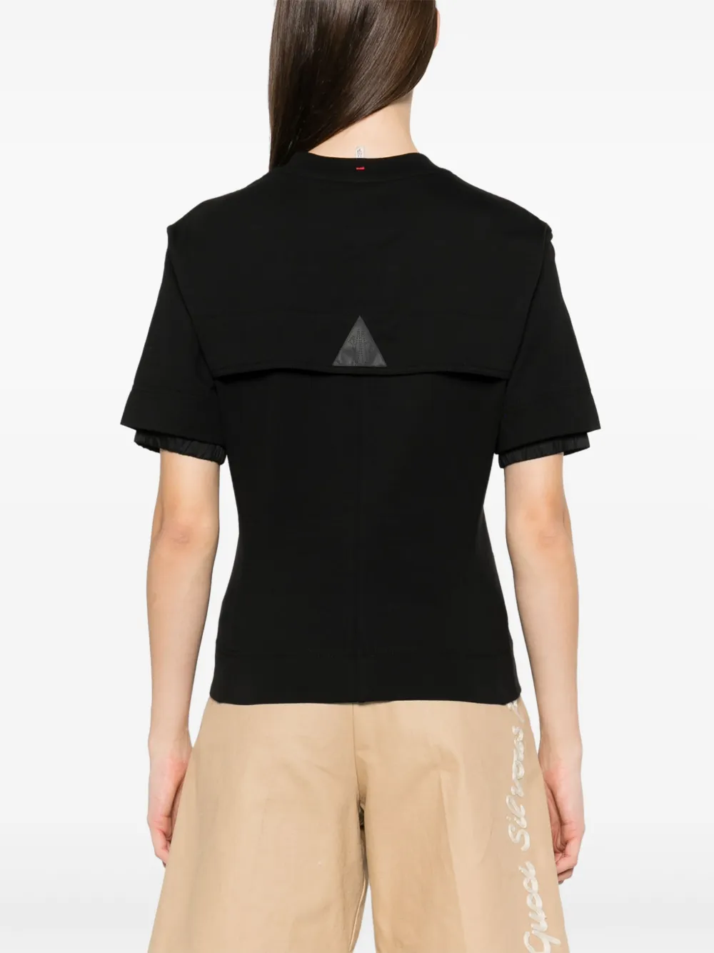 Moncler Grenoble Katoenen T-shirt met logopatch Zwart