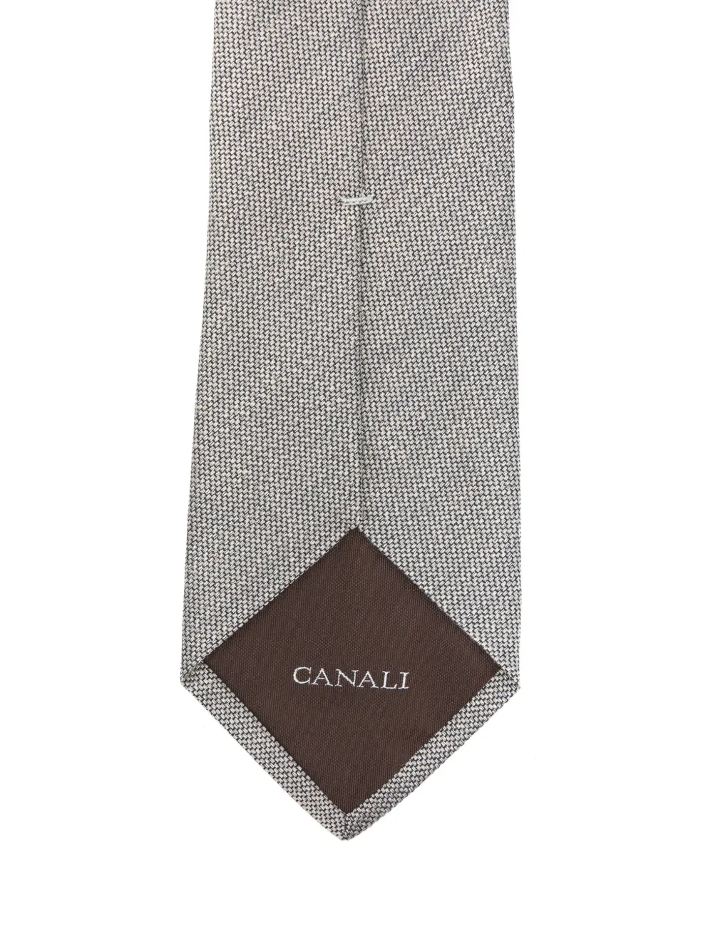 Canali Twill stropdas Beige