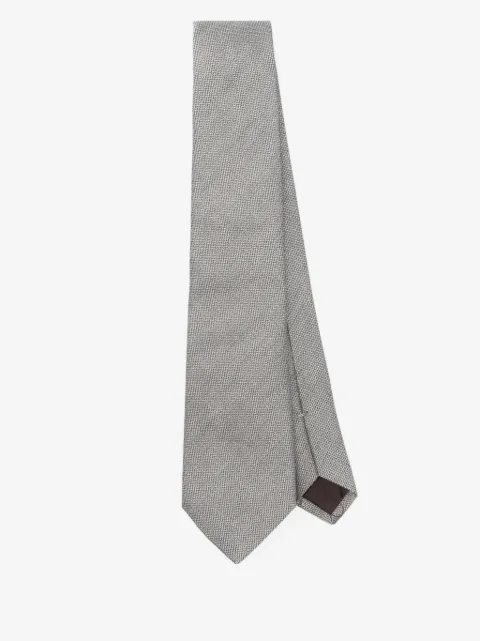 Canali interlock twill tie