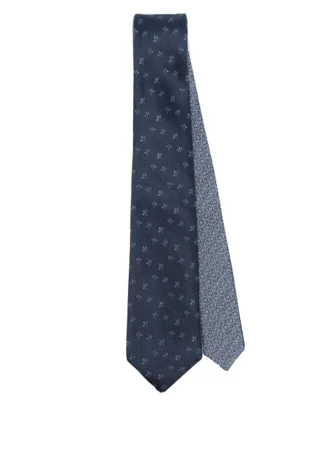 Canali floral-jacquard scarf
