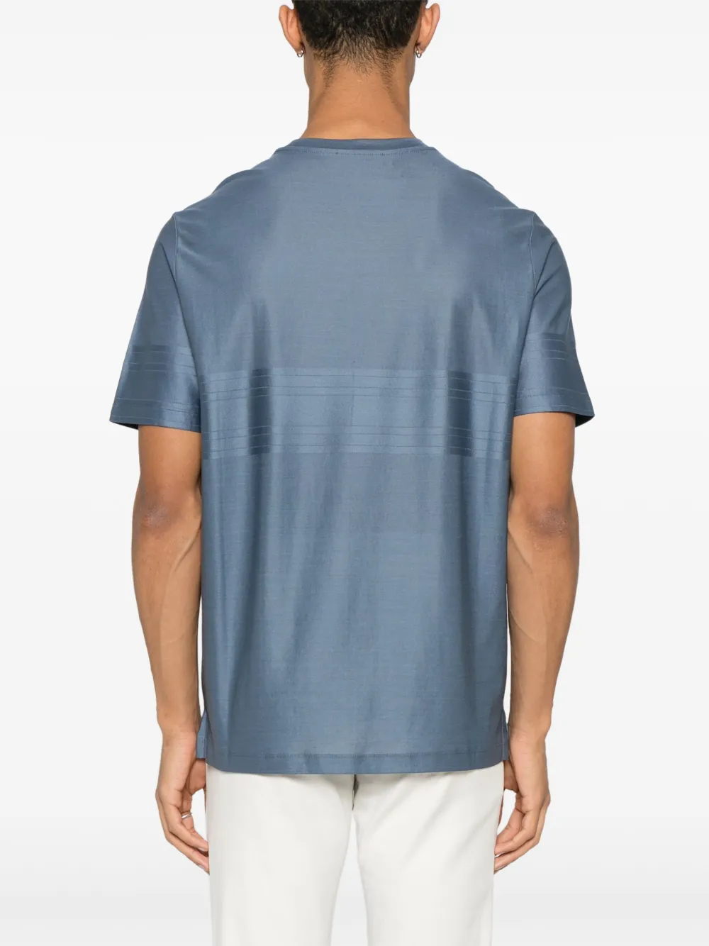 Canali Katoenen T-shirt Blauw