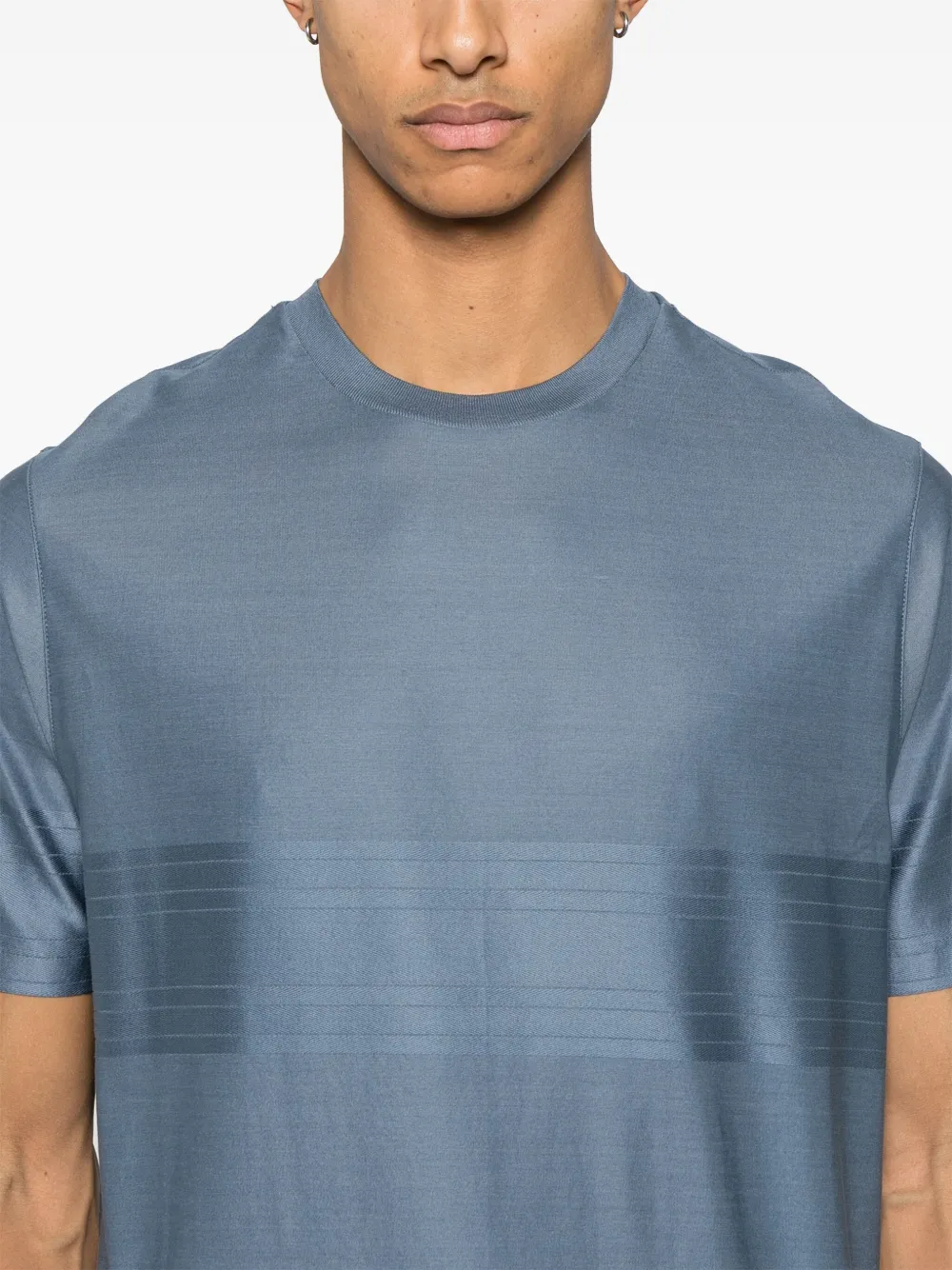 Canali Katoenen T-shirt Blauw