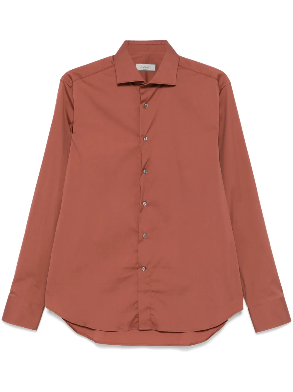 Canali قميص بوبلين | بني | Image 1