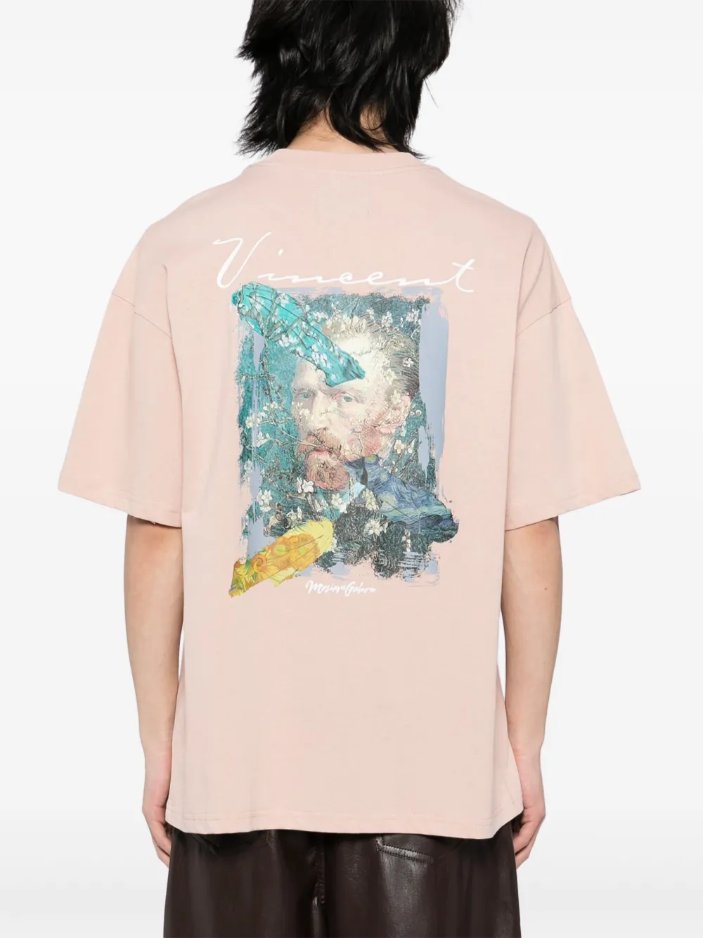 Musium Div. T-shirt met grafische print Roze