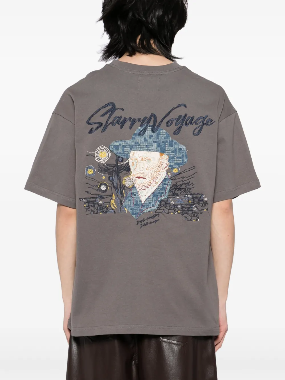Musium Div. T-shirt met grafische print Grijs