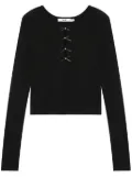 b+ab cut-out detailing top - Black