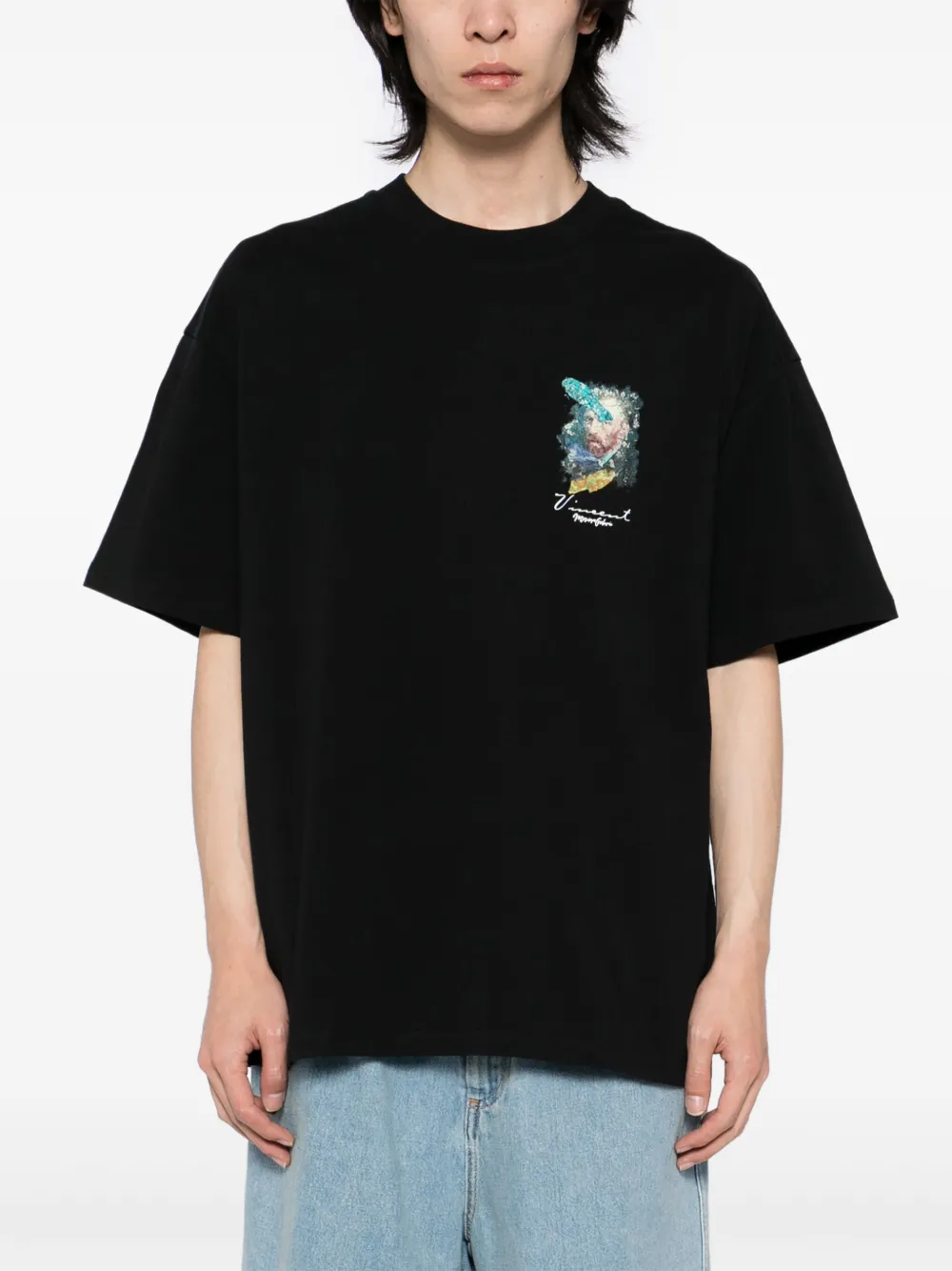 Musium Div. T-shirt met grafische print Zwart