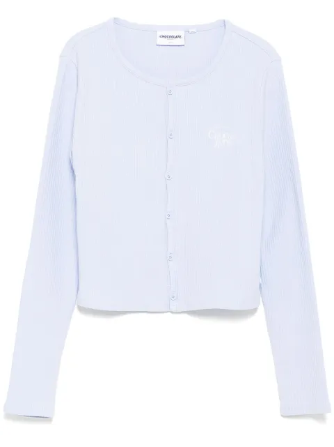 CHOCOOLATE logo-embroidered top