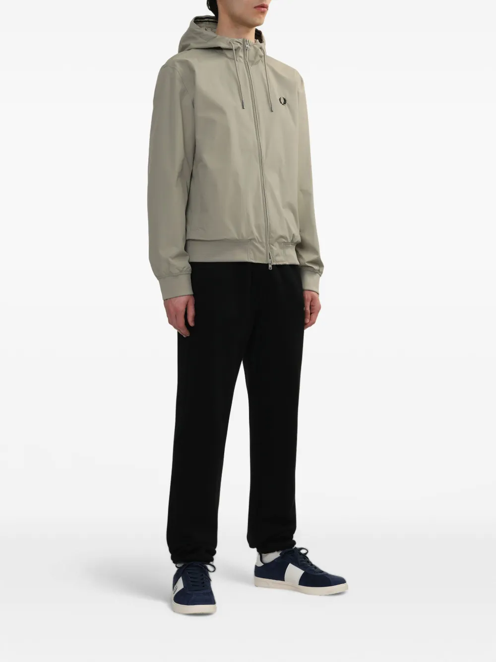 Fred Perry Jack met geborduurd logo - Grijs