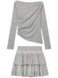 b+ab ruffled mini skirt - Grey