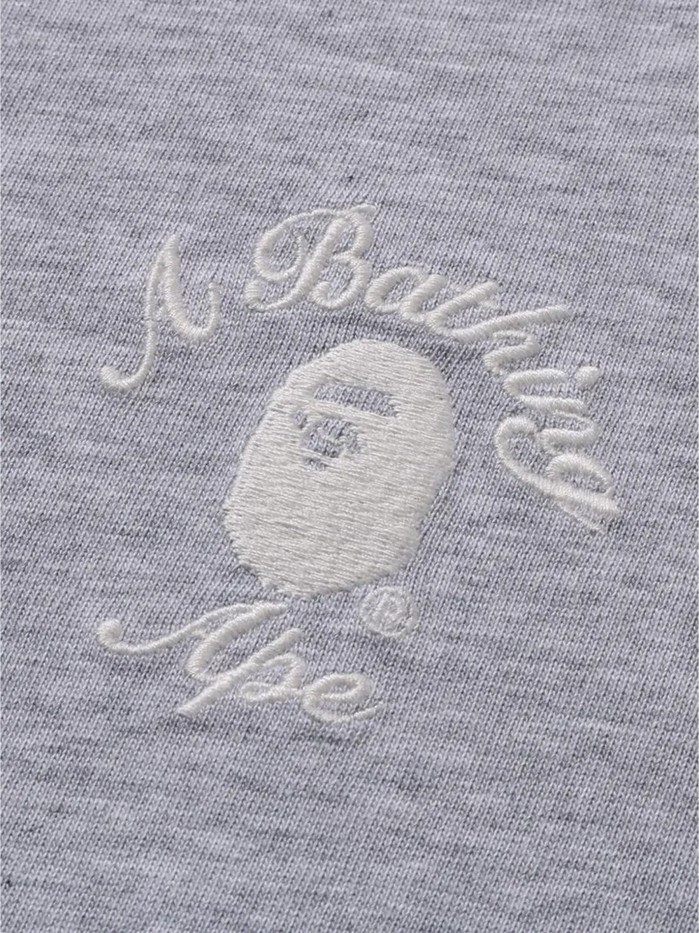 A BATHING APE T-shirt met geborduurd logo - Grijs