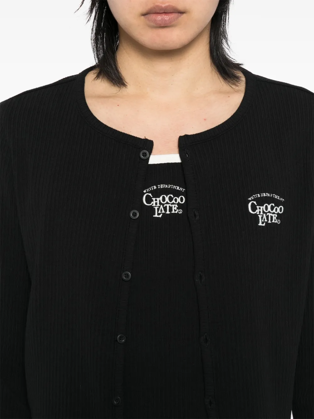 Shop Chocoolate Logo-embroidered Top In Black