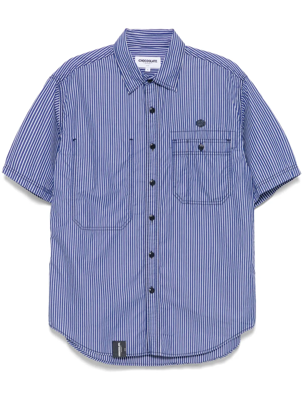 CHOCOOLATE camisa con rayas estampadas | azul | Image 1