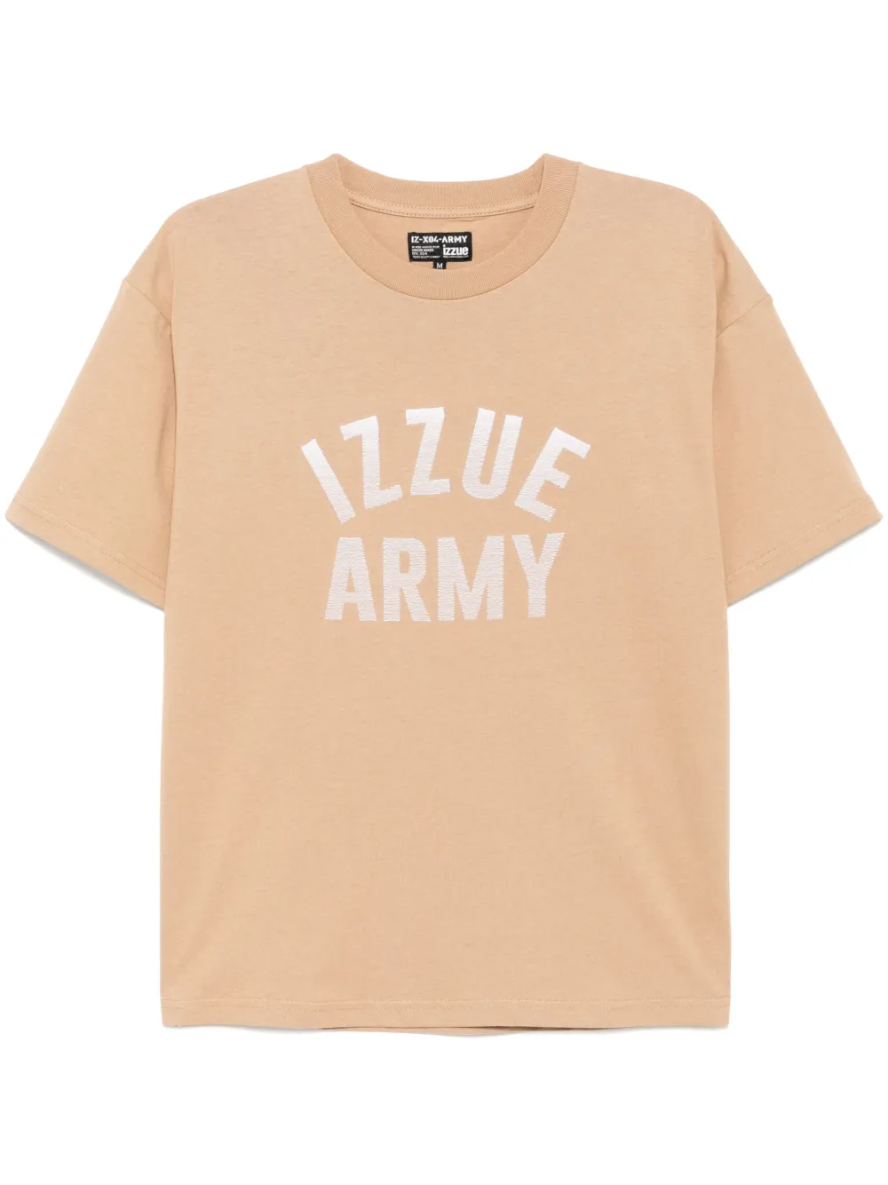 izzue logo-embroidered T-shirt | Neutrals | Image 1