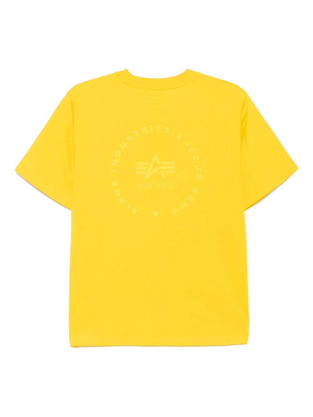 Izzue T-shirt met logoprint - Geel