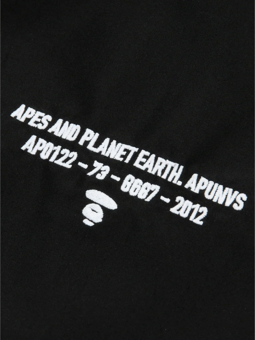 AAPE BY *A BATHING APE Overhemd met logoprint Zwart