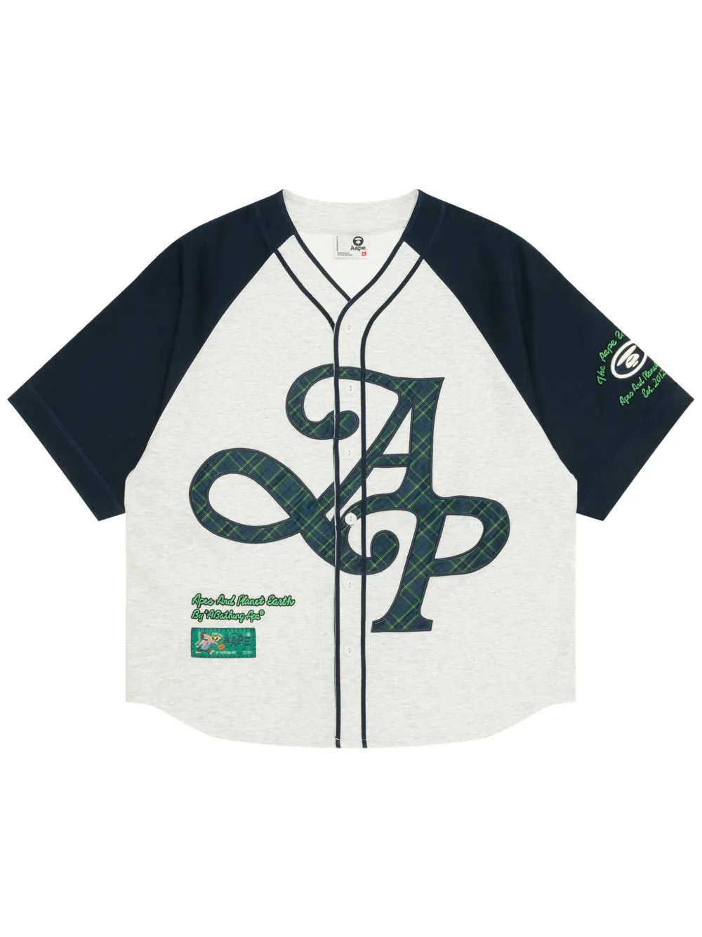 AAPE BY *A BATHING APE® قميص بطبعة شعار الماركة | رمادي | Image 1