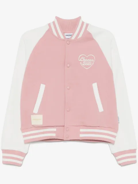 CHOCOOLATE logo-embroidered bomber jacket