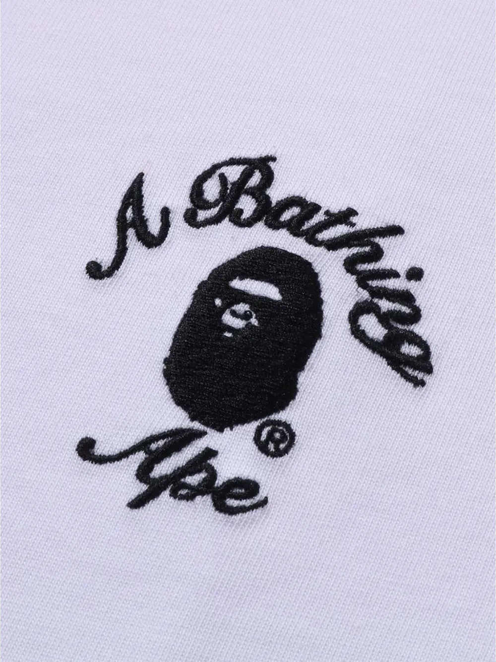 A BATHING APE T-shirt met geborduurd logo - Wit