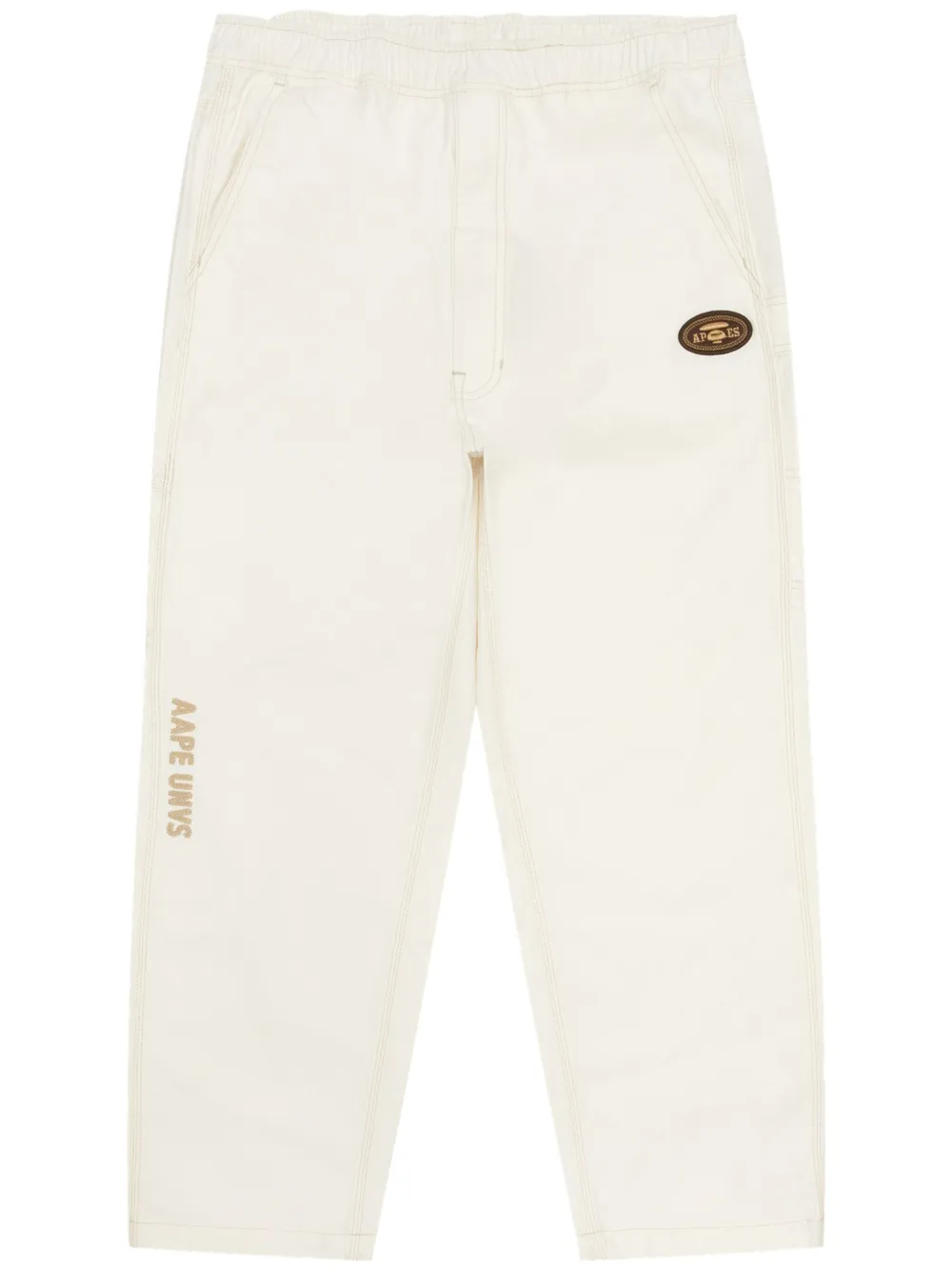 AAPE BY *A BATHING APE® logo-patch trousers | Neutrals | Image 1