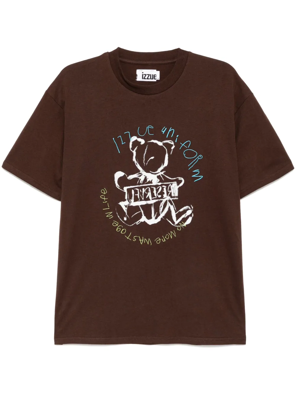 izzue graphic-print t-shirt | Brown | Image 1