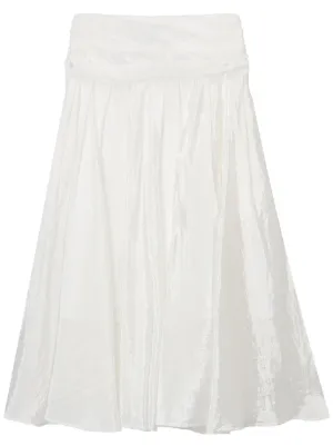 PINKO Balloon Midi Skirt | White | FARFETCH IN