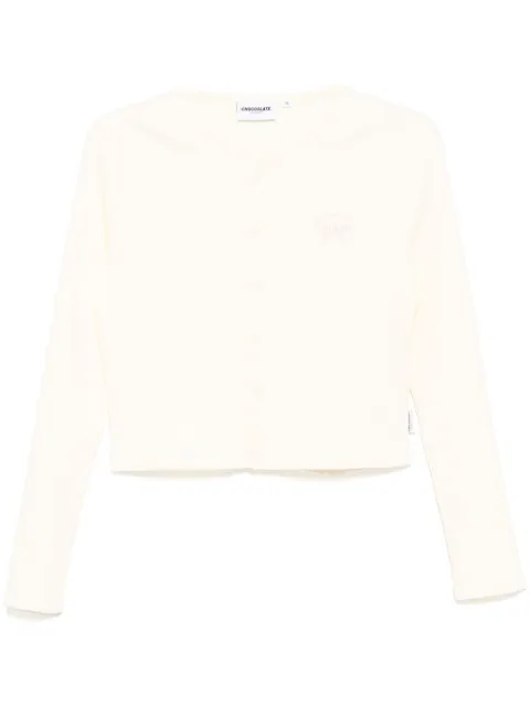 CHOCOOLATE logo-embroidered top
