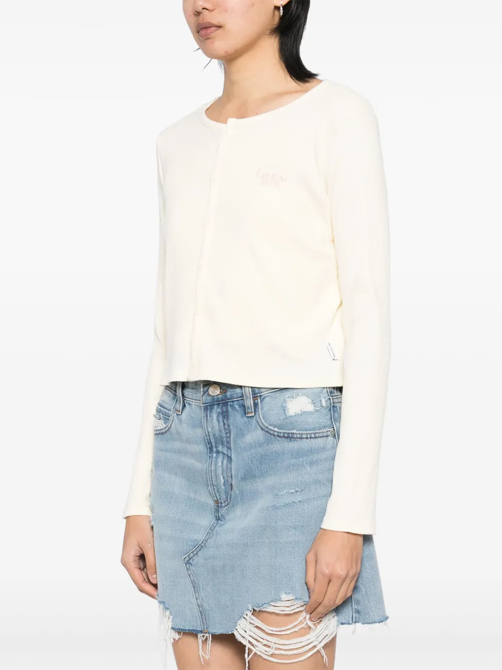 CHOCOOLATE Top met geborduurd logo Wit