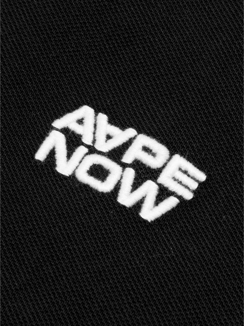 AAPE BY *A BATHING APE Katoenen poloshirt Zwart