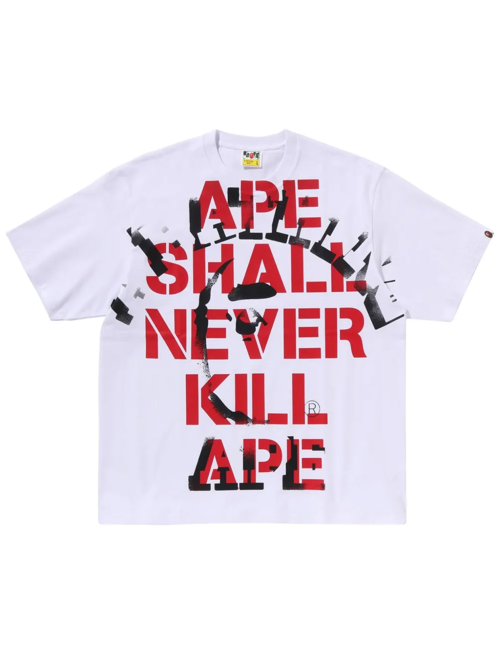 A BATHING APE® playera con logo estampado | blanco | Image 1