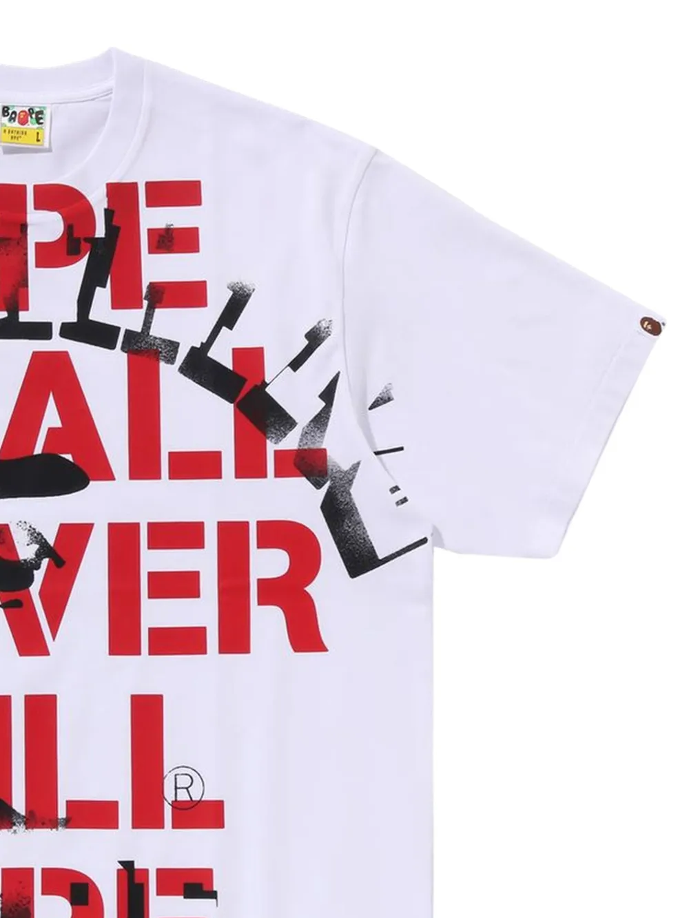 A BATHING APE T-shirt met logoprint - Wit