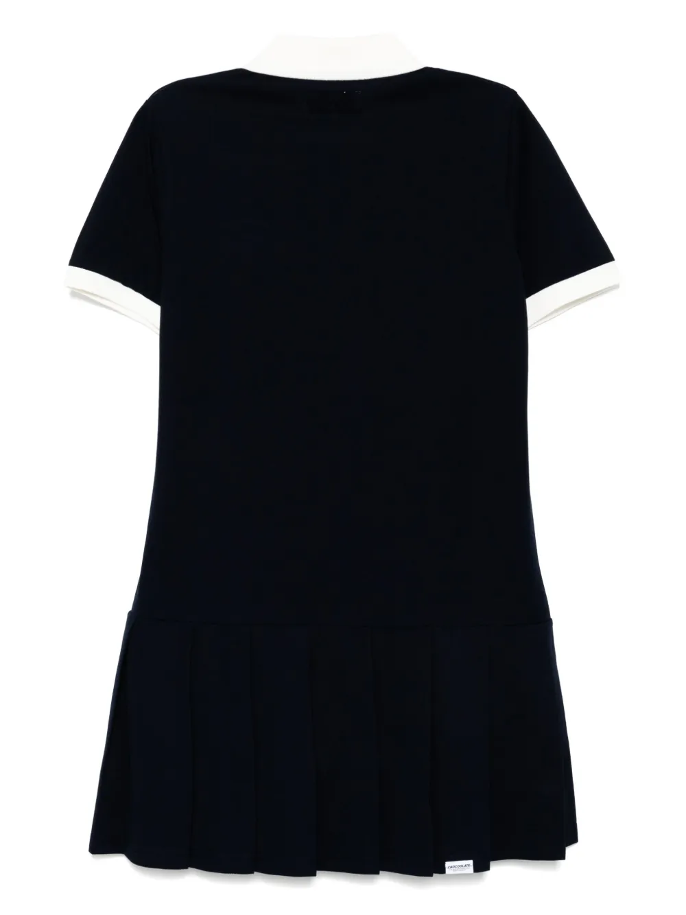 CHOCOOLATE Jurk met geborduurd logo - Blauw