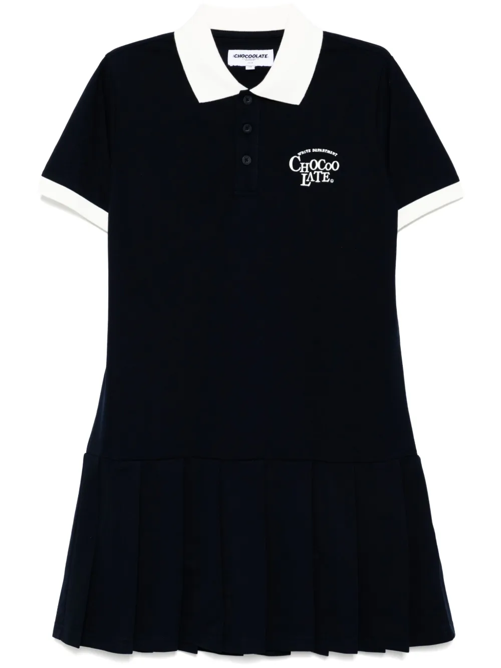 CHOCOOLATE Jurk met geborduurd logo Blauw