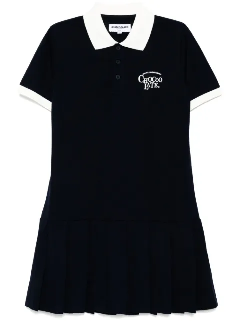 CHOCOOLATE vestido con logo bordado