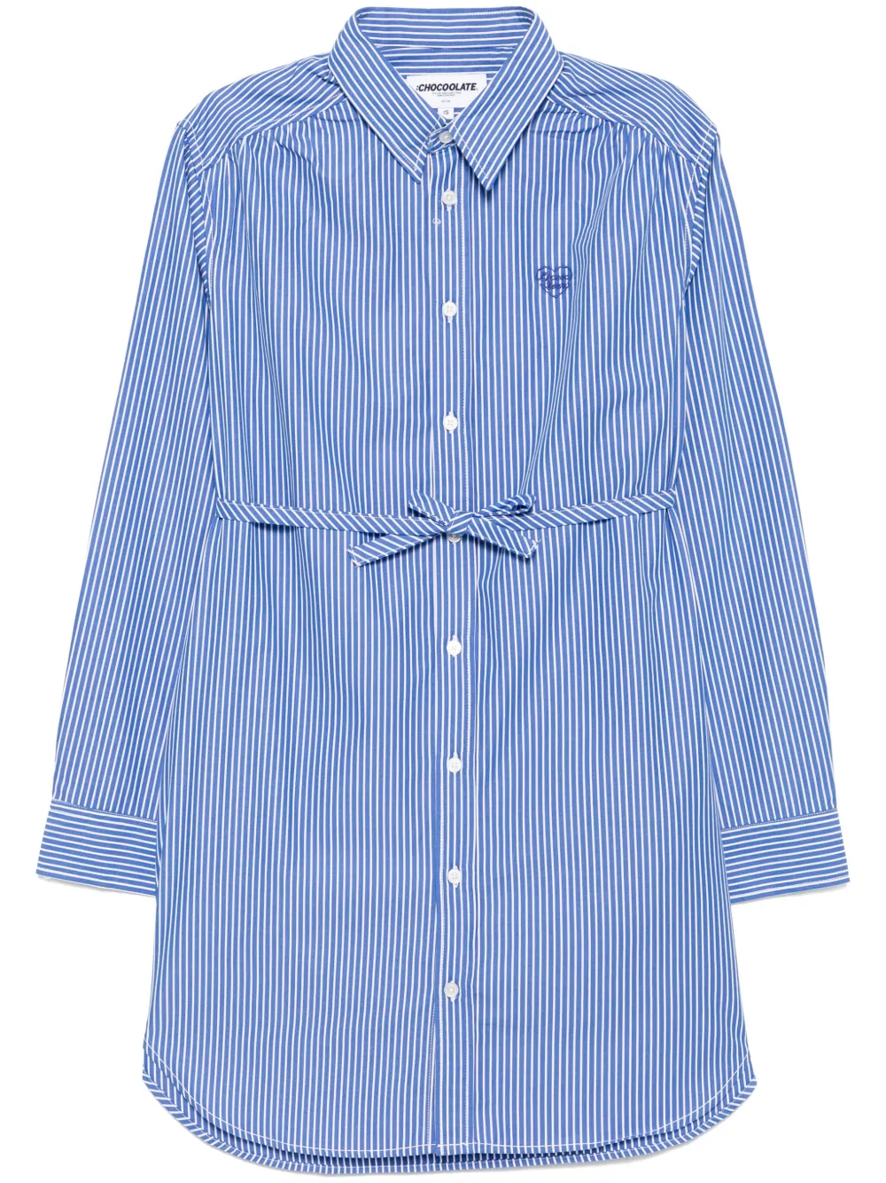 CHOCOOLATE robe-chemise à rayures | bleu | Image 1