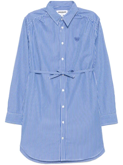 CHOCOOLATE striped shirt dress