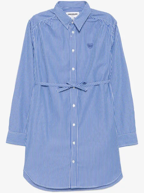CHOCOOLATE striped shirt dress