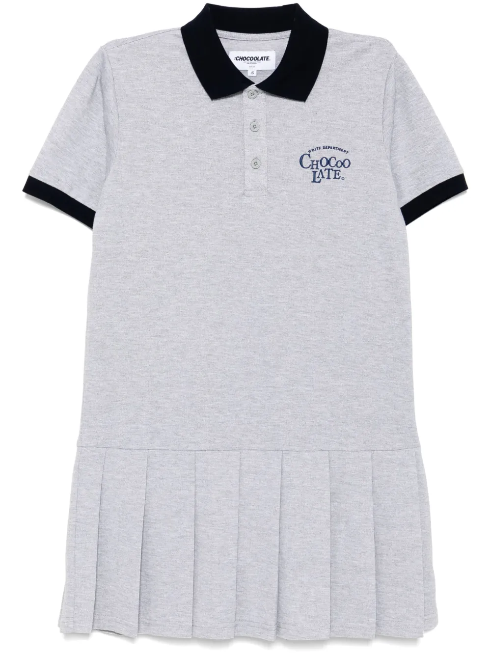 CHOCOOLATE Jurk met geborduurd logo Grijs