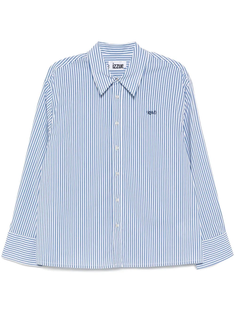 Izzue Blouse met geborduurd logo Blauw