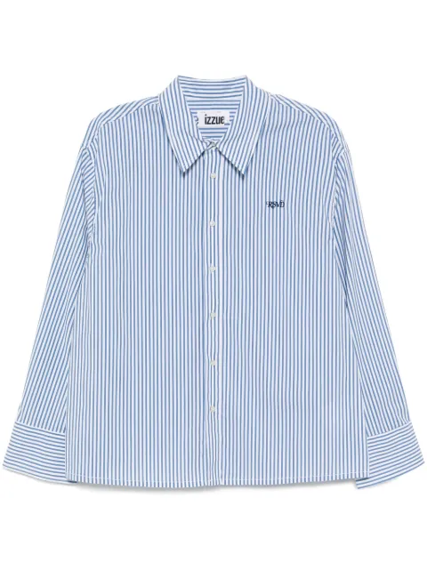 izzue logo-embroidered shirt