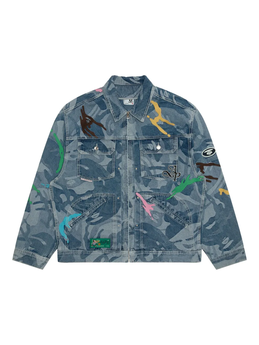 AAPE BY *A BATHING APE Jack met logo Blauw